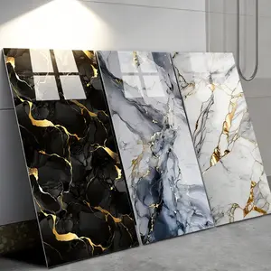 Matte Marble Wall Panel Sticker Set (20/40 Packs) - Self-Adhesive PVC Panels, Waterproof Peel & Stick Decorative Wallpaper, Modern Wall Decor for Kitchen, Living Room Home Supplies