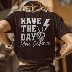 HAVE THE YOU DESERVE Bone Hand Print Women's T-shirt