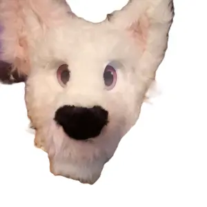 handmade pink and ehite fursuit head piece Accessories Comfortable Faux Masks Accessory Lightweight