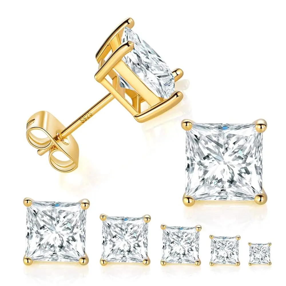 gold-5 pairs cubic set 3-7mm