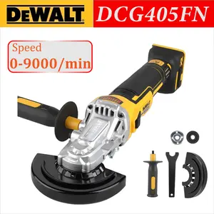 DEWALT DCG405FN 20V Brushless 125mm Angle Grinder 5 Inch 9000RPM Flat Head Grinder for Metal Polishing Cutting Workshop Use