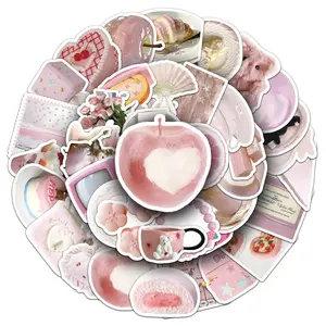 50 PCS Pink Ins-Style Stickers. Cute, stylish and stress-relief DIY decals. Waterproof and anti-yellowing, perfect for decorating phone cases, iPads, laptops, luggage, journals and more.