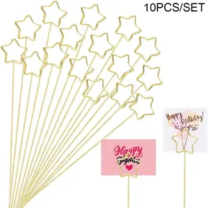 Heart Shaped/Pentagram Card Holder, 10/20pcs Metal Card Holder for Floral Arrangement, Gift Card Holder for Wedding & Party