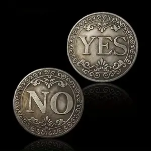 Vintage Yes Or No Decision Maker Coin, 1 Counts Double-sided Collectible Coin, Desk Ornaments, Unique Gift Idea for Home Decor