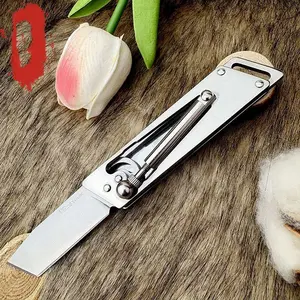 Lever Flip Screw Lock Knife,Sharp Fruit 6in Overall,Full Steel Knife