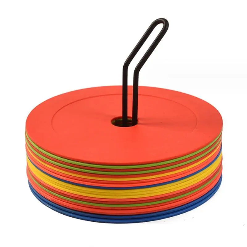 10Pcs Soccer Flat Cones Marker Disc,Basketball Sports Speed Agility Training Markers,Portable Training Equipment