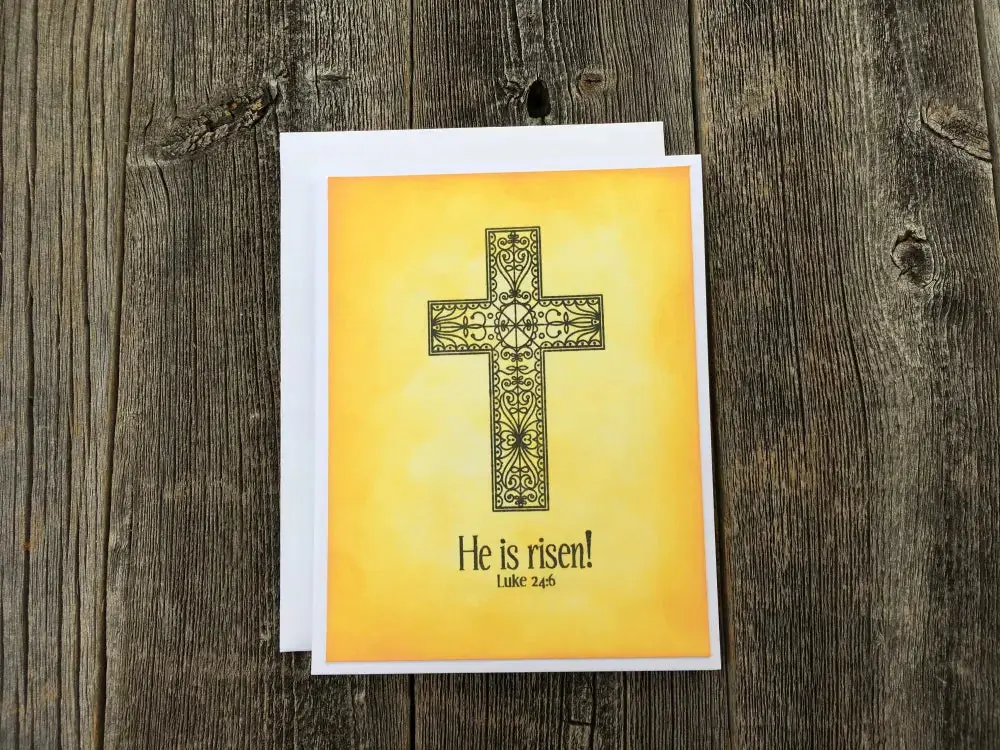 Handmade Easter Card, He Is Risen