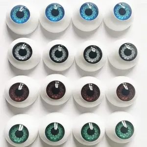 8 Pairs of 4 Colors 22mm Half Round Realistic  Eyes for  Props, , Dolls or Bears Craft Plastic Eyeballs (22mm)
