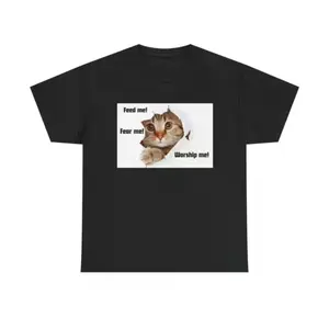 Amusing Cat-Themed Graphic T-Shirt for Women - Short Sleeve Crew Neck, Casual Fit | Soft, Breathable Fabric with Durable Print, Perfect for Cat Lovers