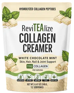 Collagen Creamer for Coffee - Grass Fed Collagen Peptides Powder with MCT Oil for Hair, Skin, Nails & Joint Support - White Chocolate Mint