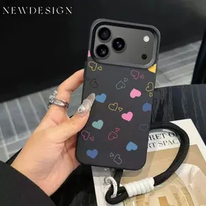 Heart-Shaped Decorative Phone Case, Anti-Drop Protective Cover for iPhone Models, Stylish Mobile Accessory, Perfect Gift Idea, Birthday, Smartphone