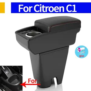 For Citroen C1 Armrest Box For Peugeot 107 Toyota Aygo BJ Armrest Car Accessories Store box Interior detail Simple installation Car Organizer