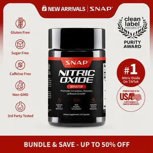 Snap Supplements - Nitric Oxide Booster - Support Healthy Blood Circulation -  Nitric Oxide Supplement for Men and Women - 3rd party tested - 60 count