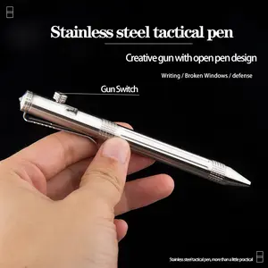 Stainless Steel Ballpoint Pen, Student Office Stationery, Outdoor Recording Pen, Tactical Pen, Unique Pens, Durable Writing Tool for Daily Use