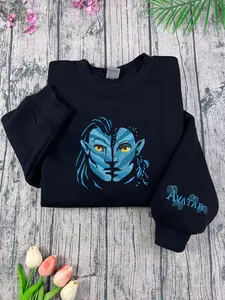 Avatar Fire and Ash embroidered shirt Sweatshirt Hoodie, embroidery shirt, Toruk and Ilu movie shirt, Matching couple