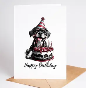 Adorable Rottweiler Birthday Card