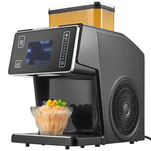 Snowflake Ice Machine, ice maker machine，44LBS/24H Snowflake Ice Maker, Ice-Shaver Machine with Stainless Steel Blade, Electric Snow Cone Maker with 0.2Gal Tank, 60S Fast Pre-Cooling, for Home & Small Gatherings Slushie slushy Icemakermachine Function