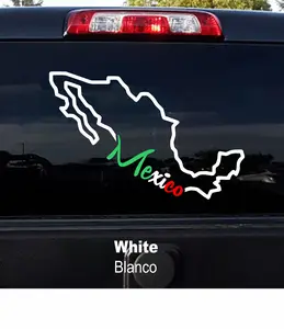 Sticker Mapa México - Adhesive Vinyl Decal:  mapa MEXICANO for Motorcycle, Car, Boats, Glass Doors and Walls | Different Sizes and Colors Available | Easy installation
