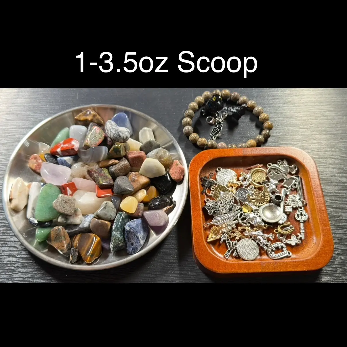 Crow Pack of Crystals, Charms & Bracelet-  3 options to choose fixed weight