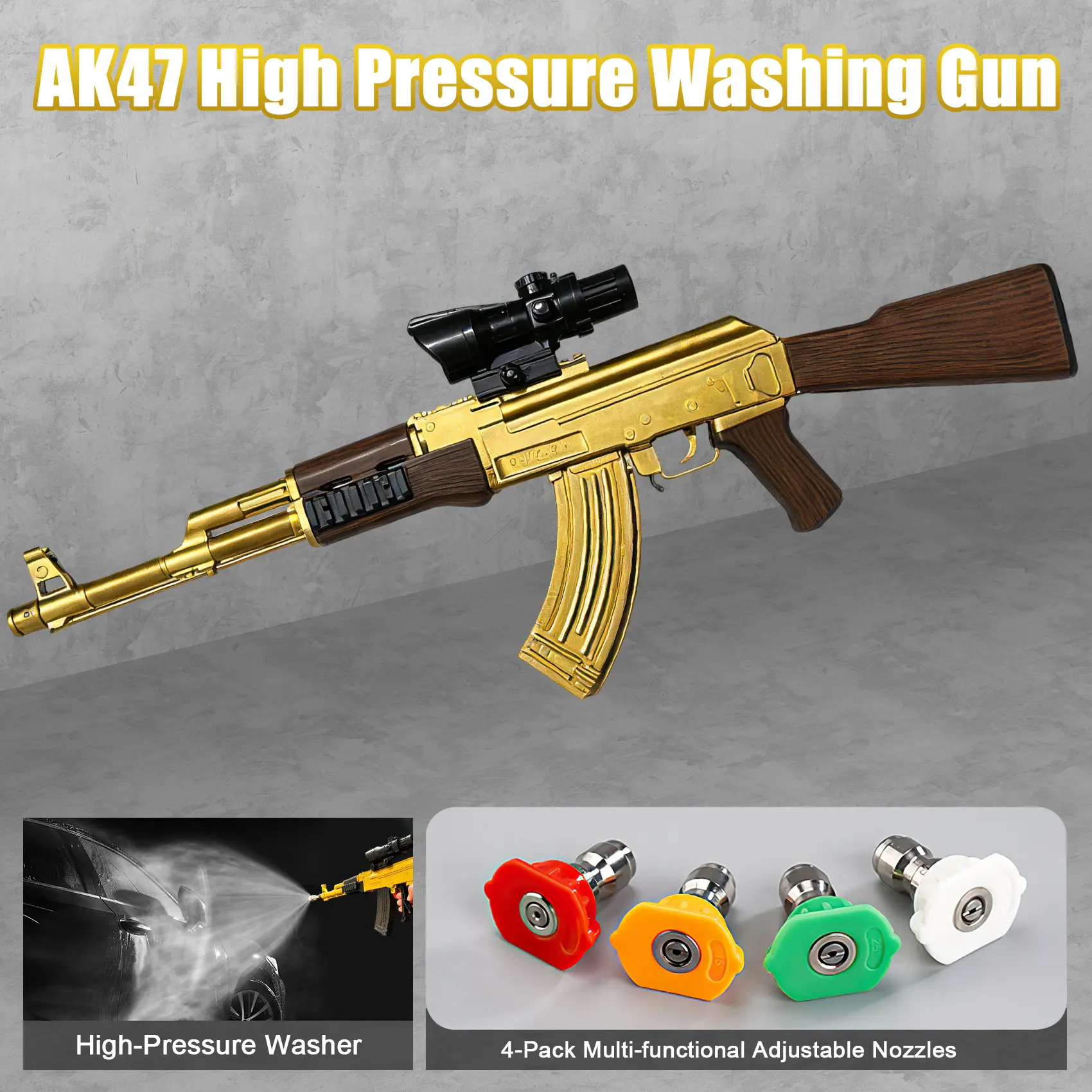 Golden Camo AK (Must be used with a car washer)