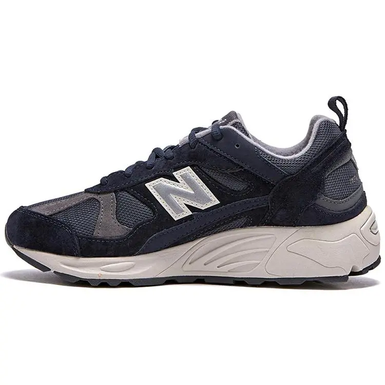 New Balance 878 Navy Silver' Cushioned Breathable Low Top Sneakers Unisex Grey CM878KE1
