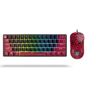 PewDiePie X GHOST Keyboard + Mouse Combo - A1 Aluminum Wireless Keyboard & M1 UltraLight Gaming Mouse with RGB Lights & 1000 Hz Polling Rate