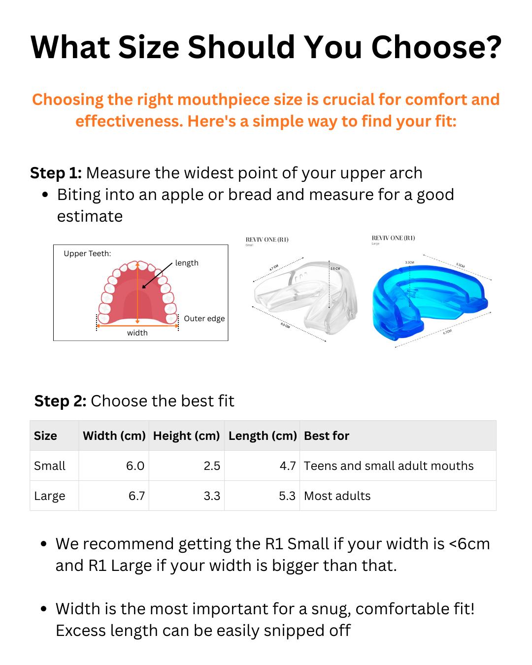 Reviv One Mouthguard for Teeth Grinding TMJ Relief & Better Sleep Soft Wearable Appliance to Support Jaw Curve for Improved Posture and Sleep - Mouthpiece