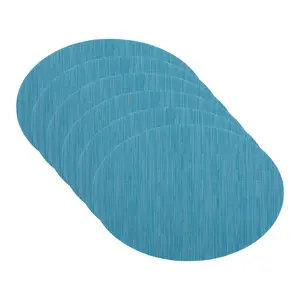 REGALWOVEN Placemats Set of 6 Oval Placemats for Kitchen Dining Table Decor Table Placemats Wipeable Table Mat 18*12.5Inch