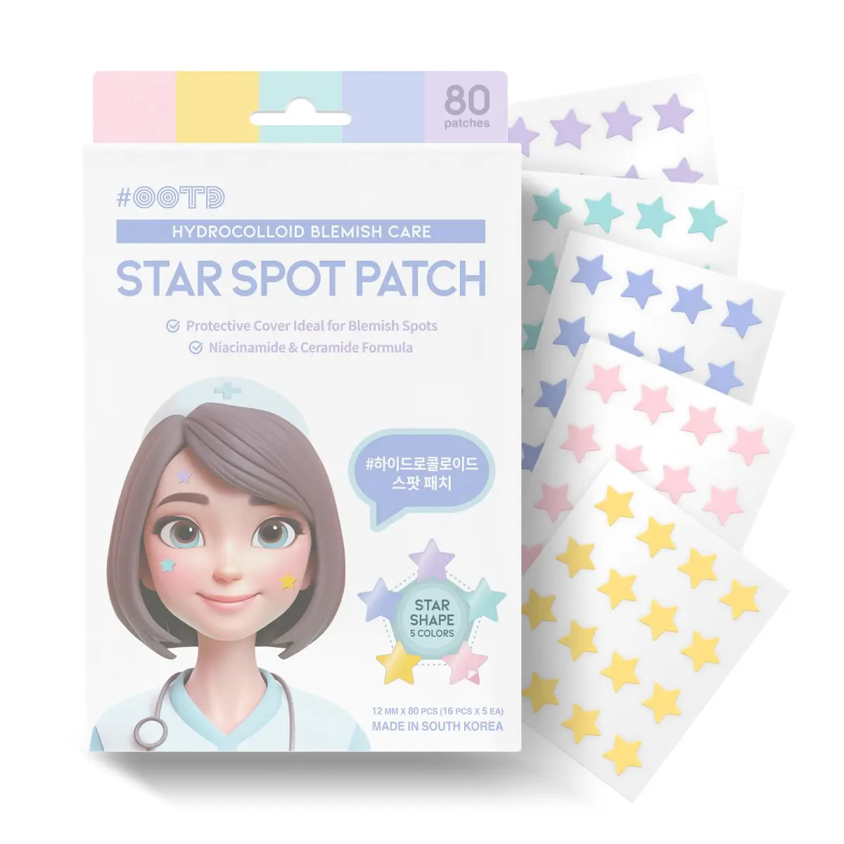 #OOTD Beauty - Star Spot Patch (80 patches) | MEDICAL-GRADE KOREAN HYDROCOLLOID PATCHES FOR ZITS, BREAKOUTS, BLEMISHES
