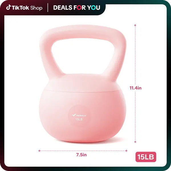 MERACH Soft Kettlebell with Handle for Weightlifting Conditioning Strength and Core Training, Weightlifting Kettlebell for Home Gym, Fitness Equipment