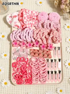 Cute Hair Accessories Set, Including Hair Tie, Elastics, Hair Clip, Hair Claw, Fashion Hair Accessories for Women & Girls