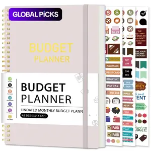 Monthly Budget Planner, Multicolor A5 Spiral Bound Planner Expense Tracker Notebook, Account Book for Finances Manage Money Saving Office Dormitory Travel School #GLOBAL PICKS