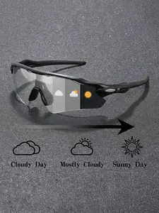 Light-Activated Color-Changing High-Quality Fashion Sport Glasses, Streamlined Full Wraparound Design, Multiple Colors Available, Ideal for Outdoor Activities, Sports Glasses