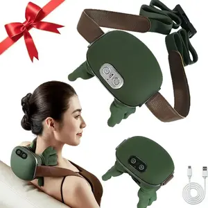 USB Rechargeable Neck Shoulder Heating Massager, Electric Massage Machine, 4D Hand-Like Shoulder Back Neck Muscle Relief Gift