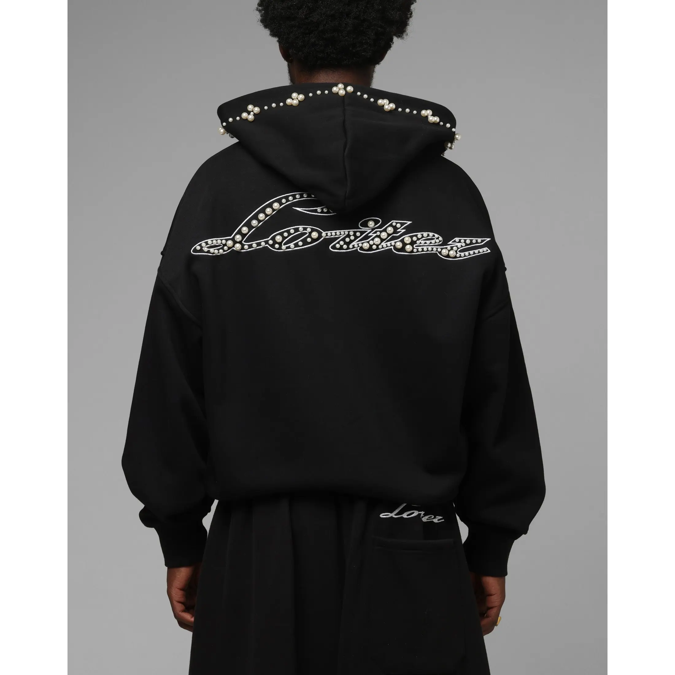 Loiter Pearl Zip Hoodie Black