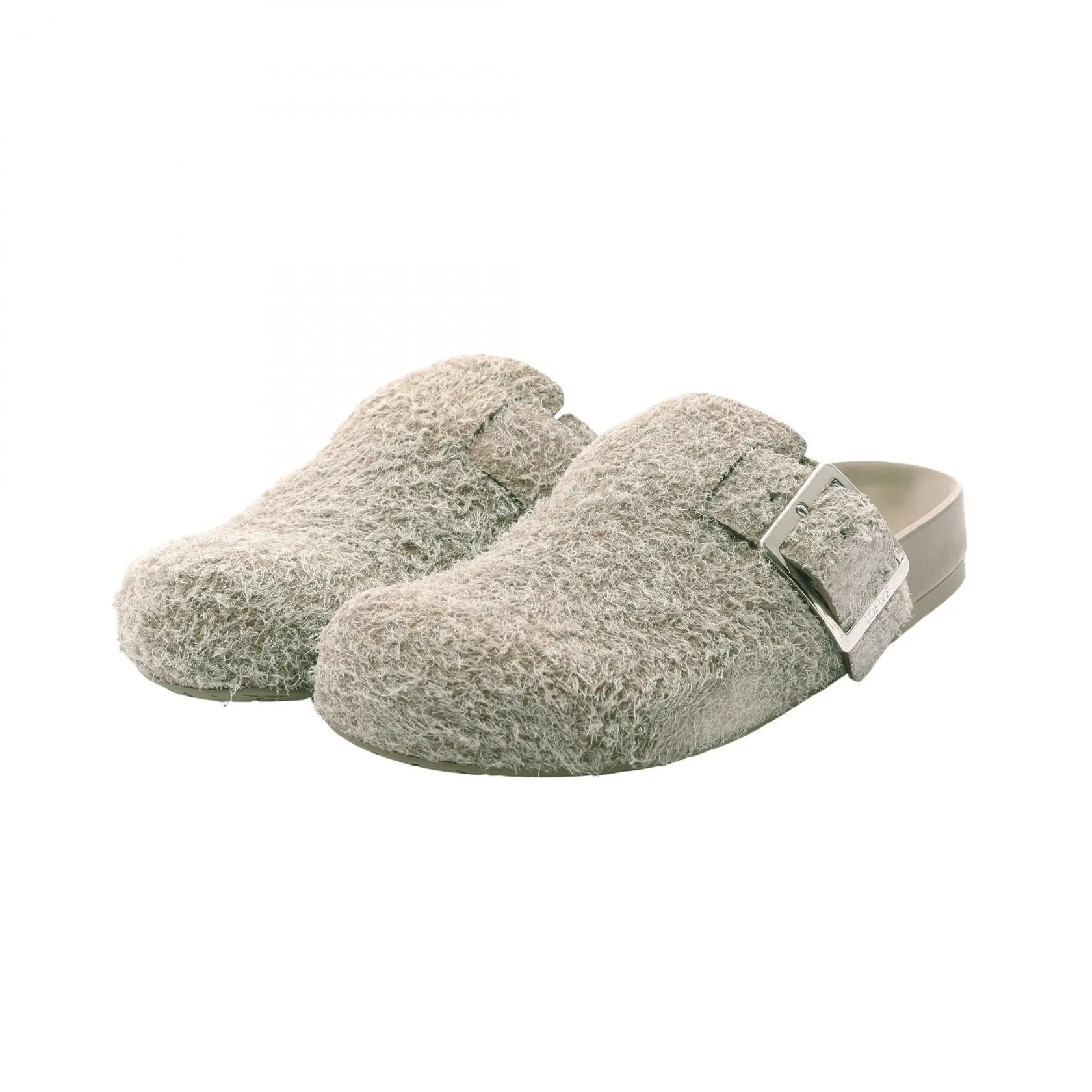 Pre-owned Loewe Suede Small Leather Goods Ease Brushed Mules