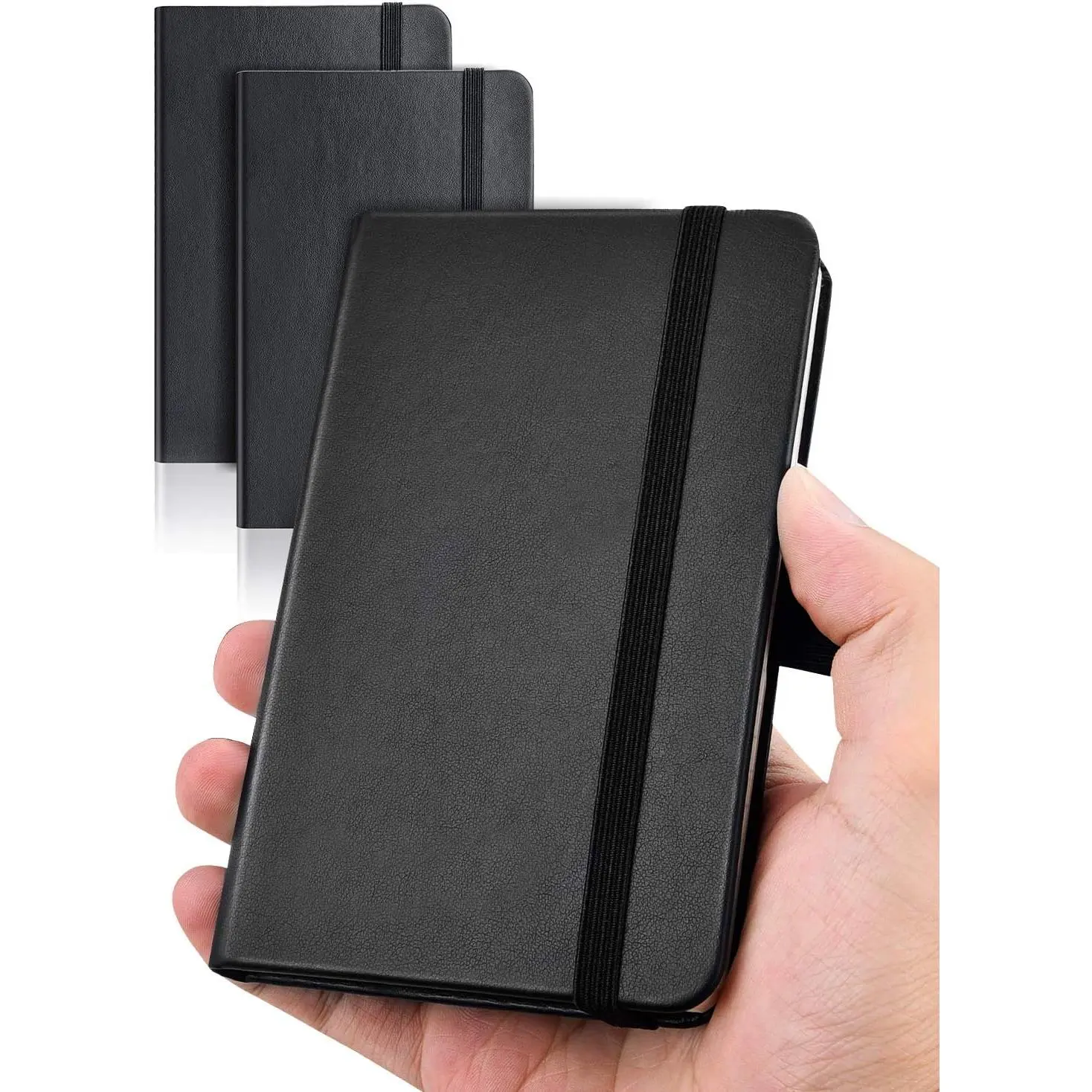 Pocket Notebook, Small Notebook, 2-Pack Total 320 Pages,3.7" x 5.7" Pocket Notebook (2 Pack, Black1)