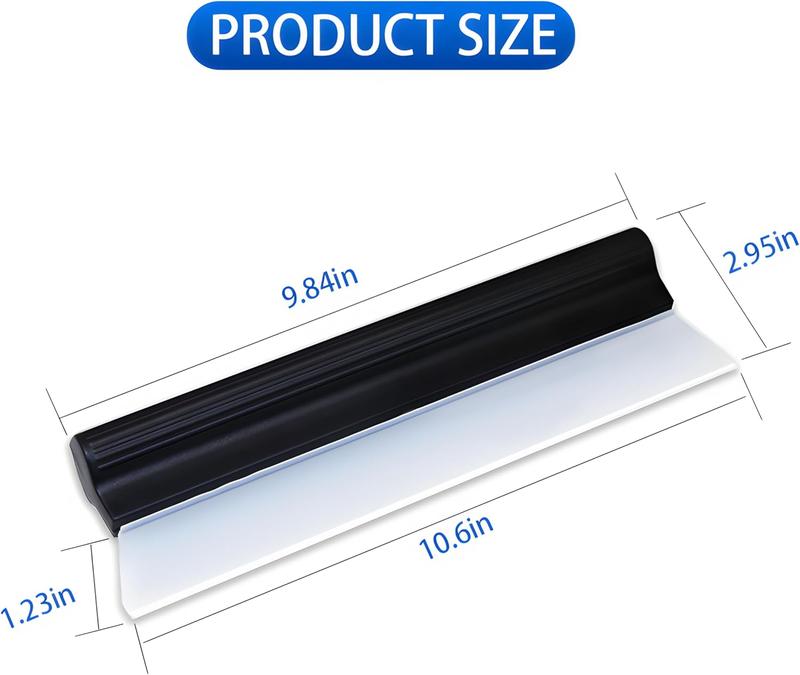 Dual Material Choice! Efficient Car Wash Squeegee for Automotive Beauty - TPE/Silicone Squeegee for Windshields and Glass Surfaces (Silicone), White