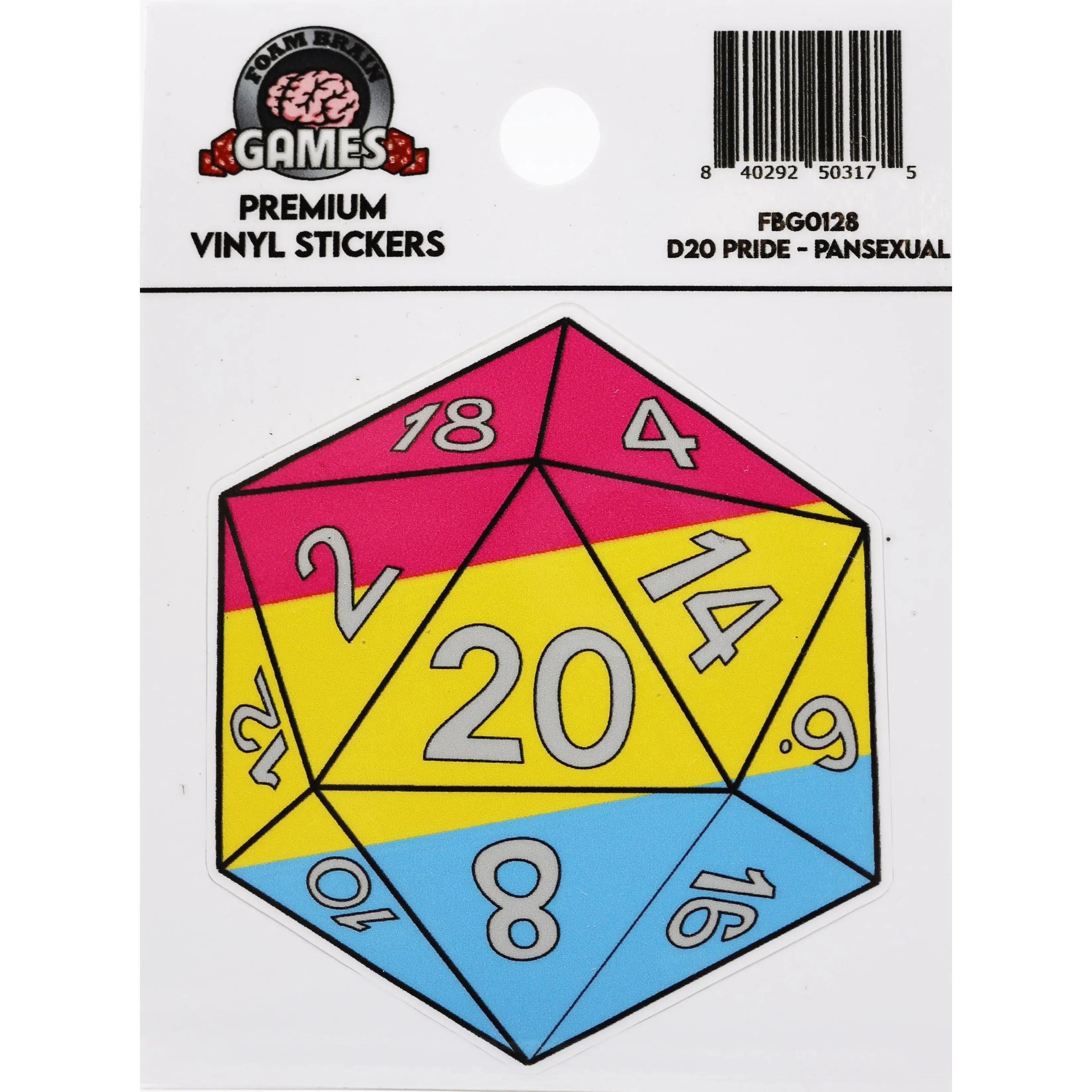 D20 Sticker - Pansexual Pride