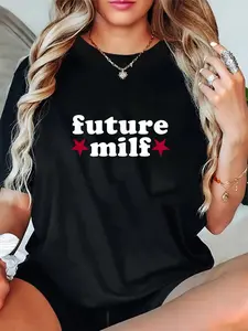 100% Cotton Unisex FUTURE MILFs Meme Funny Retro Vintage Style T-Shirt