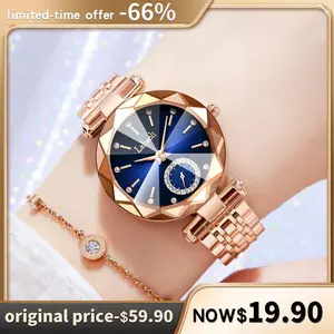 Elegant Watch LA729, Luxury Ladies' Watch, New Year's Gift, Diamond Dial, Waterproof and Scratch resistant Adjustable Strap, Fashionable Design Suitable for Various Occasions