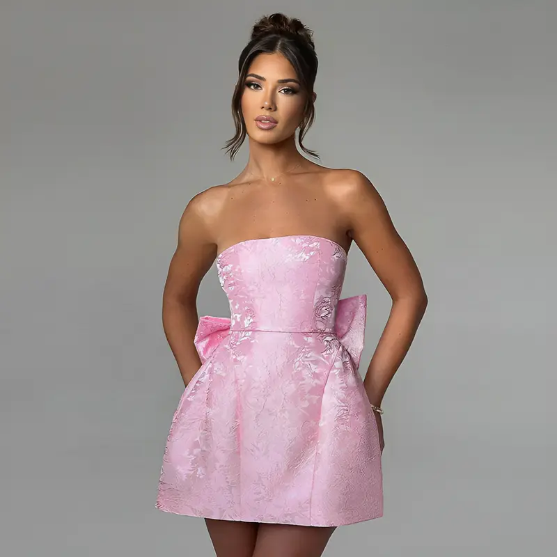 texas homecoming dresses Blue A-Line Sparkly Sequin Short Homecoming Dresses With Bow main image 0