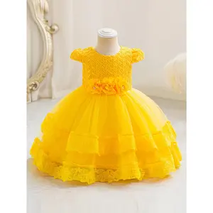 New High-Quality Girls Birthday Dress Party Dress Princess Dress Anniversary Flower Girl Dress Lace Princess Dress Party Dress Performance Clothes