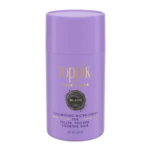 Toppik Hair Building Fibers - Black, 0.42 oz / 12.5g | Volumizing Micro-Fibers for Instant Fuller, Thicker Looking Hair
