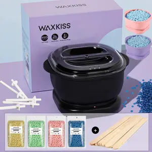 Waxing Kit for Women - Hot Melt Hard Wax Warmer for Hair Removal, Eyebrow, Bikini, Legs, Face, Brazilian Wax - Machine (Pack of 4) Beads, Accessories