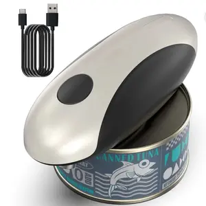 Automatic can opener one touch smooth edge safety for seniors perfect for kitchen and camping
