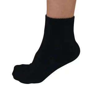 1/4 Crew Ankle Unisex Bamboo Socks in Black