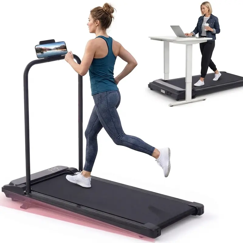 3-in-1 Under Desk Treadmill with LED Display, Foldable Walking Pad with Remote Control and Handles, 2.5HP Portable Workout Equipment for Home & Office, Walkable Treadmill, Remote Controlled Treadmill