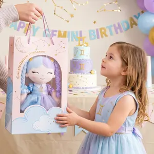 Princess Zodiac Doll 16 Inch Plush Toy – 12 Zodiac Sign Gifts Handmade Soft Doll for Girls – Perfect Astrology & Taurus Gemini Birthday Gift