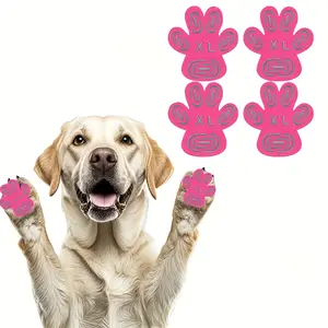 Dog Paw Protector, Anti-Slip Disposable Self Adhesive Dog Shoes, 24 pcs, Dog Paw Protective Socks